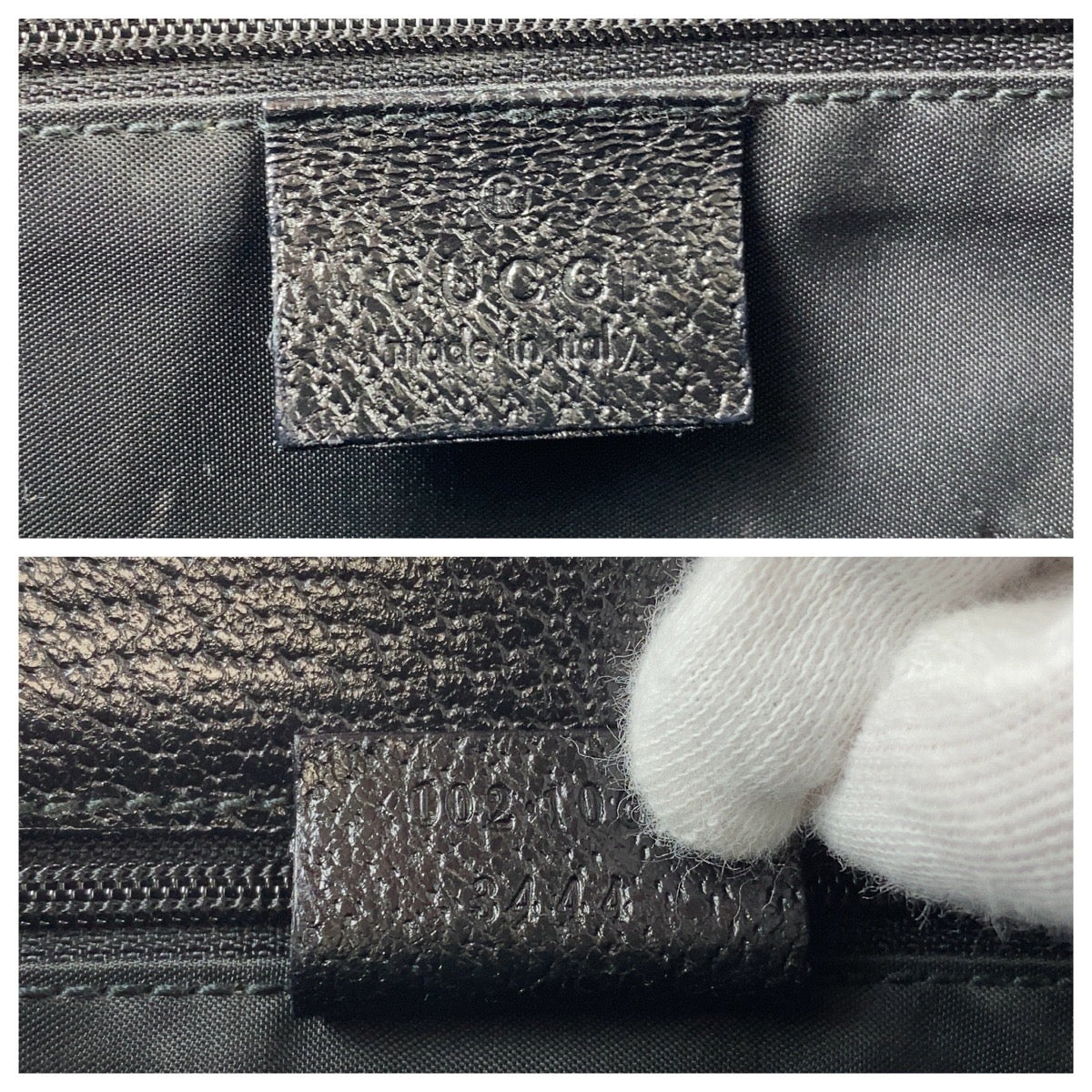 15277
GUCCI グッチ ジャッキー ブラック 黒 シルバー金具 レザー 002 1065 トートバッグ ハンドバッグ  レディース SA46