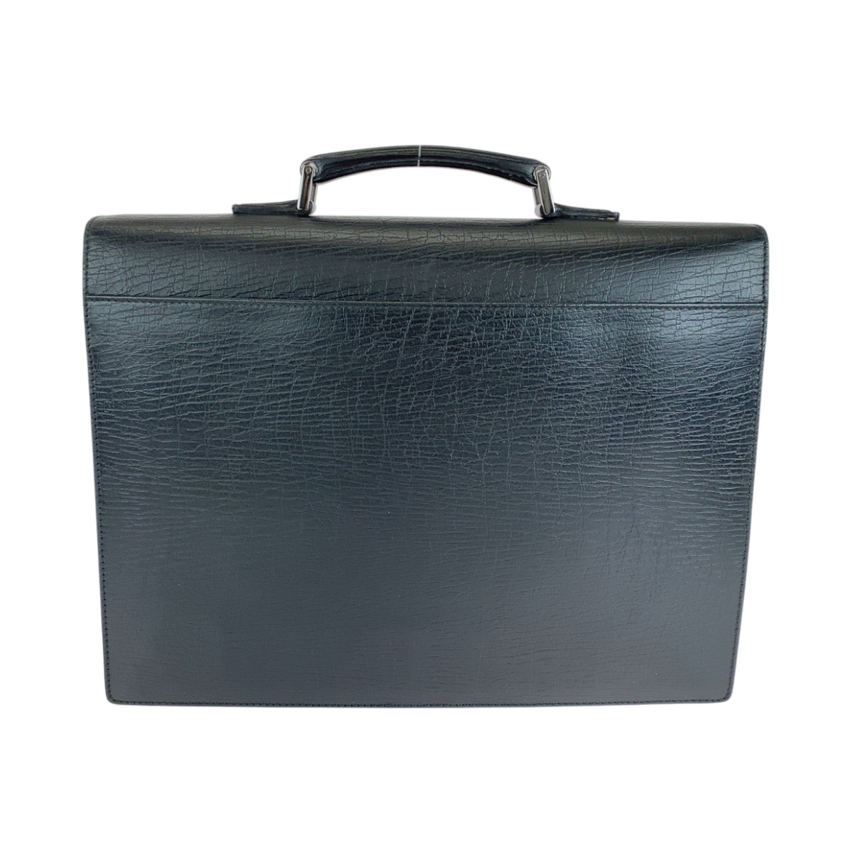 15278
GUCCI グッチ チンギアーレ ダレス ブラック 黒 シルバー金具 レザー 34044 ビジネスバッグ ハンドバッグ  メンズ