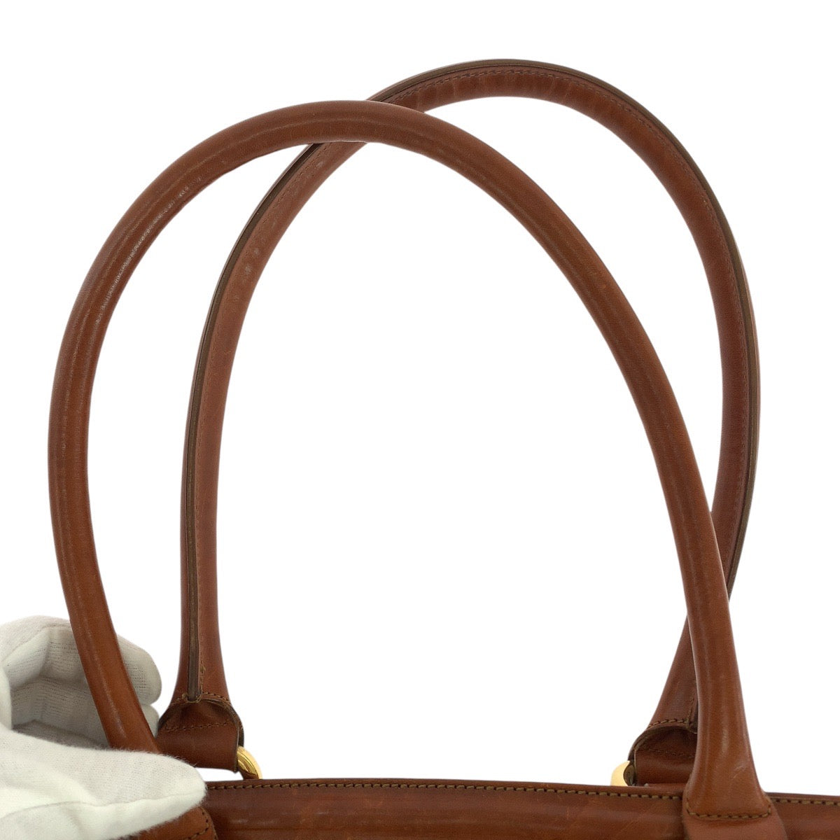 15283
BURBERRY バーバリー チェック柄 ブラウン ゴールド金具 キャンバス / レザー トートバッグ ショルダーバッグ  レディース AB13