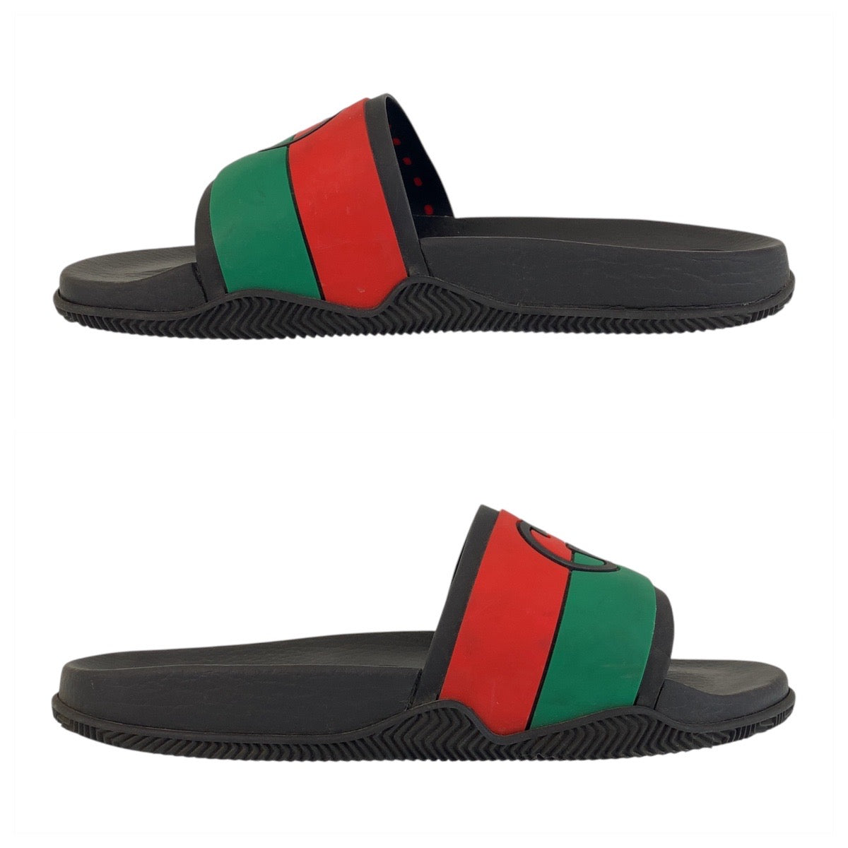 15284
GUCCI グッチ シェリーライン インターロッキング ブラック 黒 ラバー 655265 サンダル  メンズ