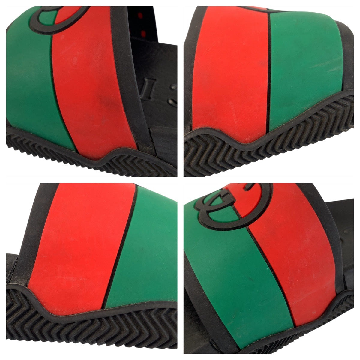 15284
GUCCI グッチ シェリーライン インターロッキング ブラック 黒 ラバー 655265 サンダル  メンズ