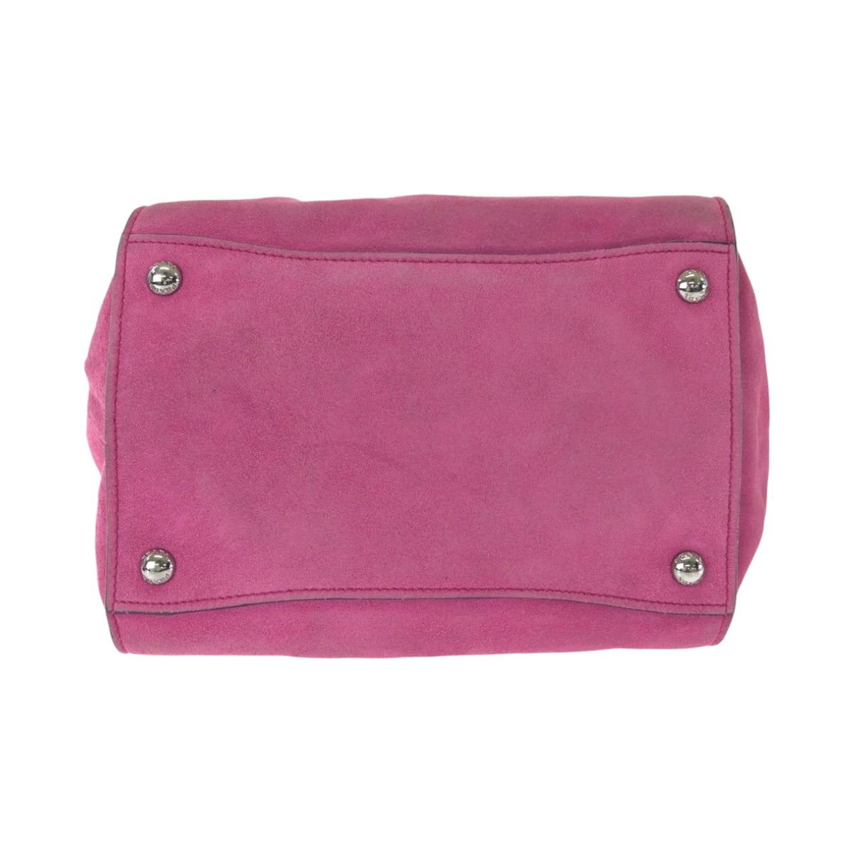 15240
PRADA プラダ 三角ロゴプレート ピンク シルバー金具 スウェード BN2625 トートバッグ ショルダーバッグ ハンドバッグ  レディース AB27