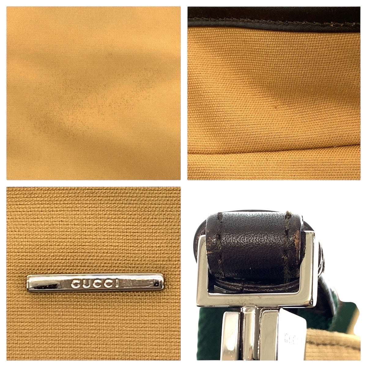 15288
GUCCI グッチ シェリーライン ベージュ キャンバス 001 4306 ホーボー ショルダーバッグ  レディース AB14