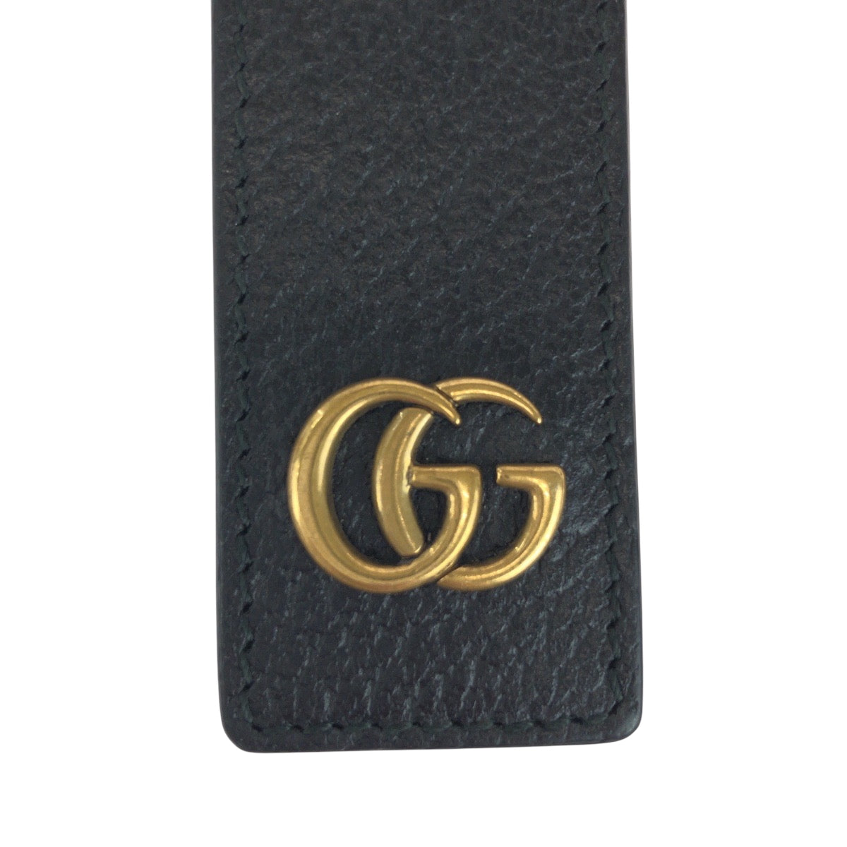 15292
GUCCI グッチ GGロゴ ブラック 黒 ゴールド金具 レザー マネークリップ 男女兼用  メンズ