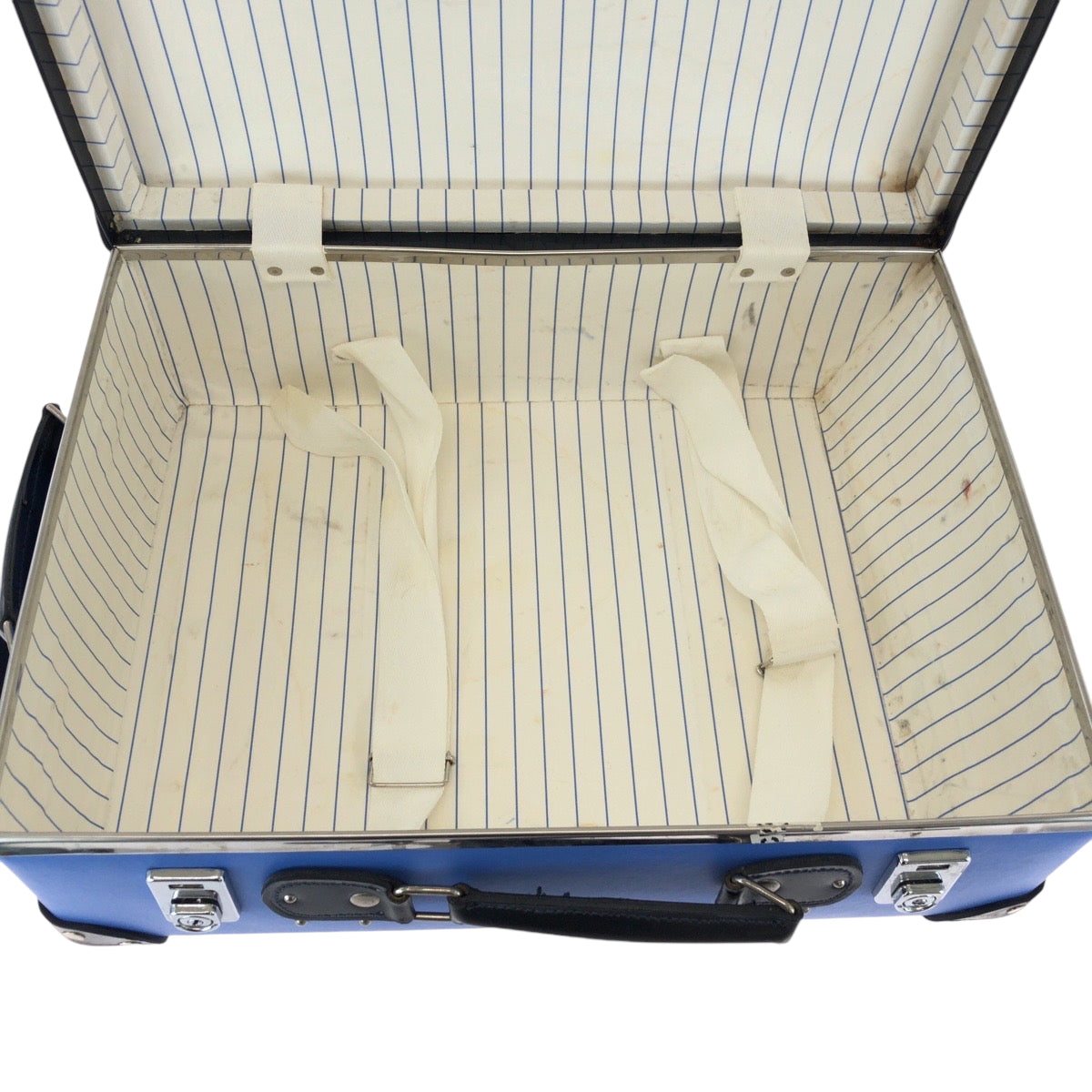 15298
GLOBE TROTTER グローブトロッター 男女兼用 ブルー ブラック シルバー金具 レザー GTCRURN18TC キャリーケース キャリーバッグ  レディース