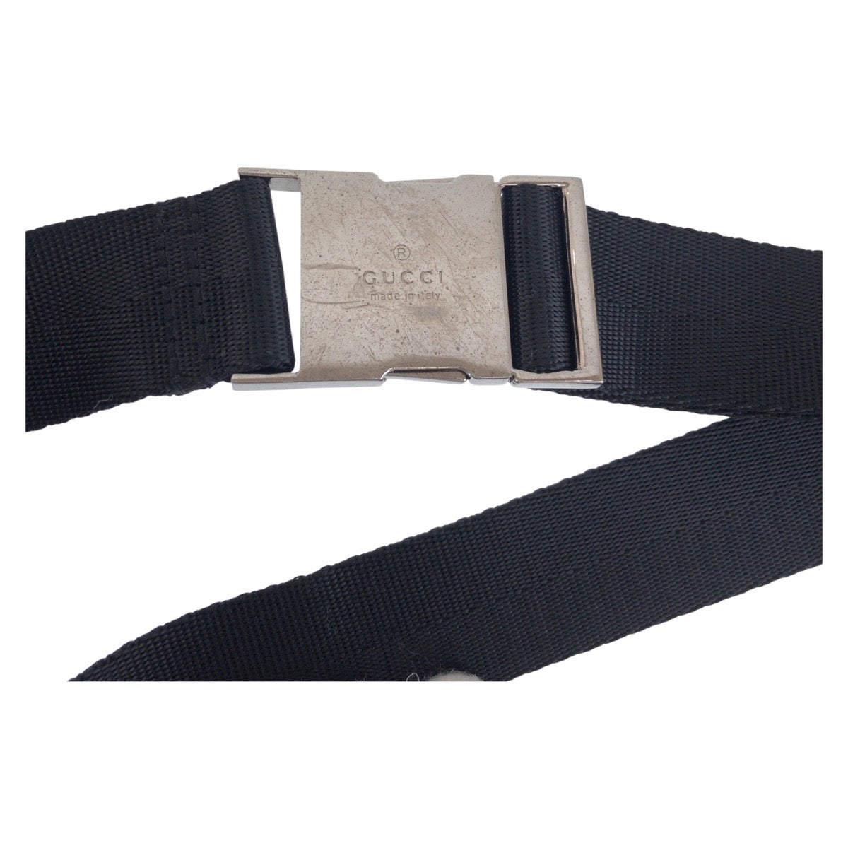 15300
GUCCI グッチ ブラック 黒 シルバー金具 GGキャンバス 92543 ボディバッグ バムバッグ  レディース ABP25