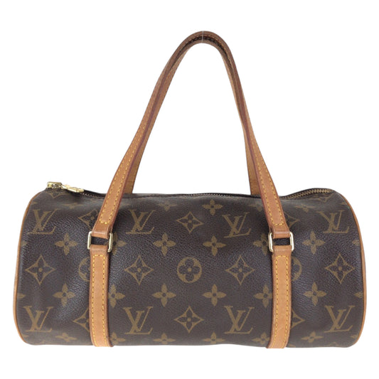 15304
LOUIS VUITTON ルイヴィトン モノグラム パピヨン 26 ブラウン ゴールド金具 PVC / レザー M51386 トートバッグ ミニボストンバッグ  レディース