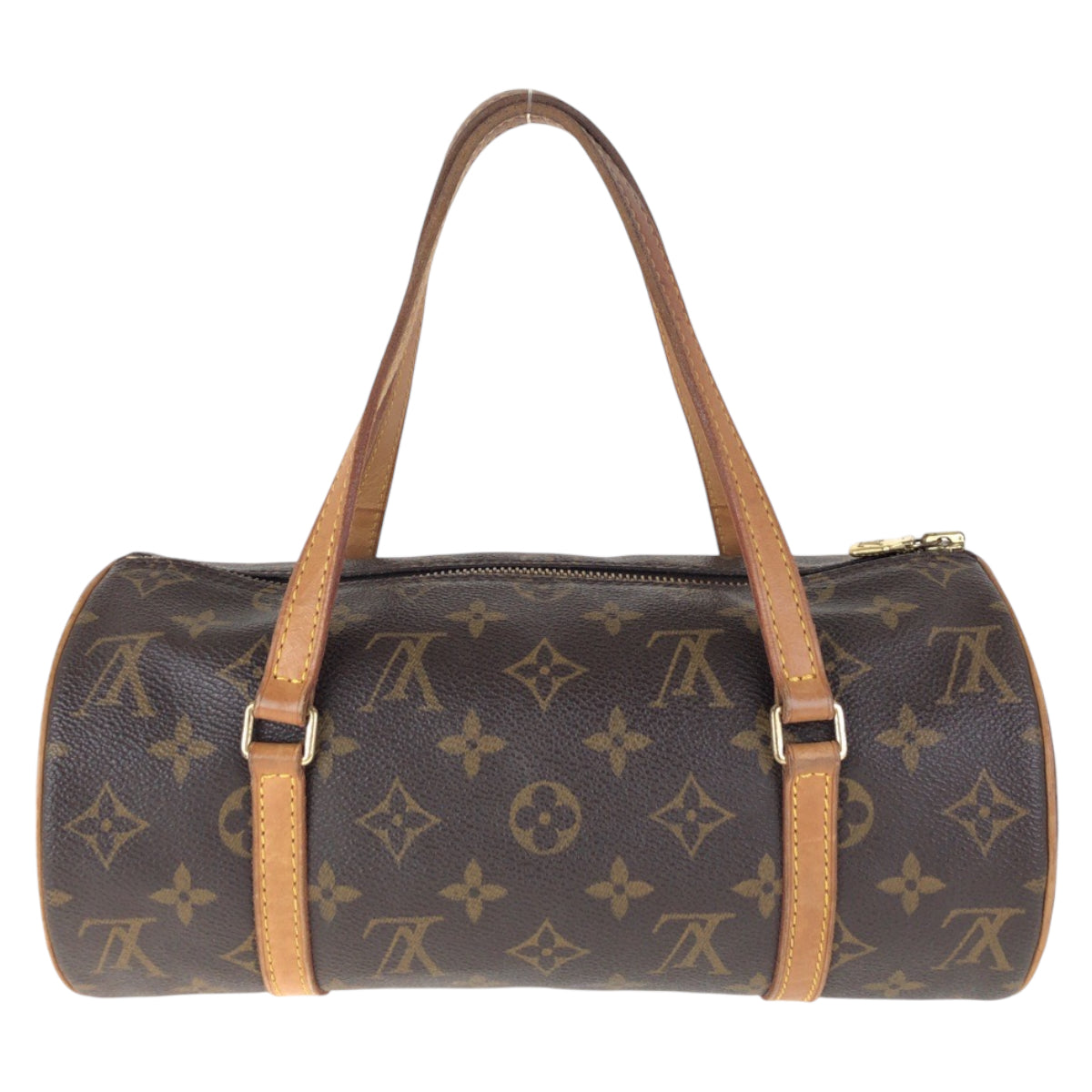 15304
LOUIS VUITTON ルイヴィトン モノグラム パピヨン 26 ブラウン ゴールド金具 PVC / レザー M51386 トートバッグ ミニボストンバッグ  レディース