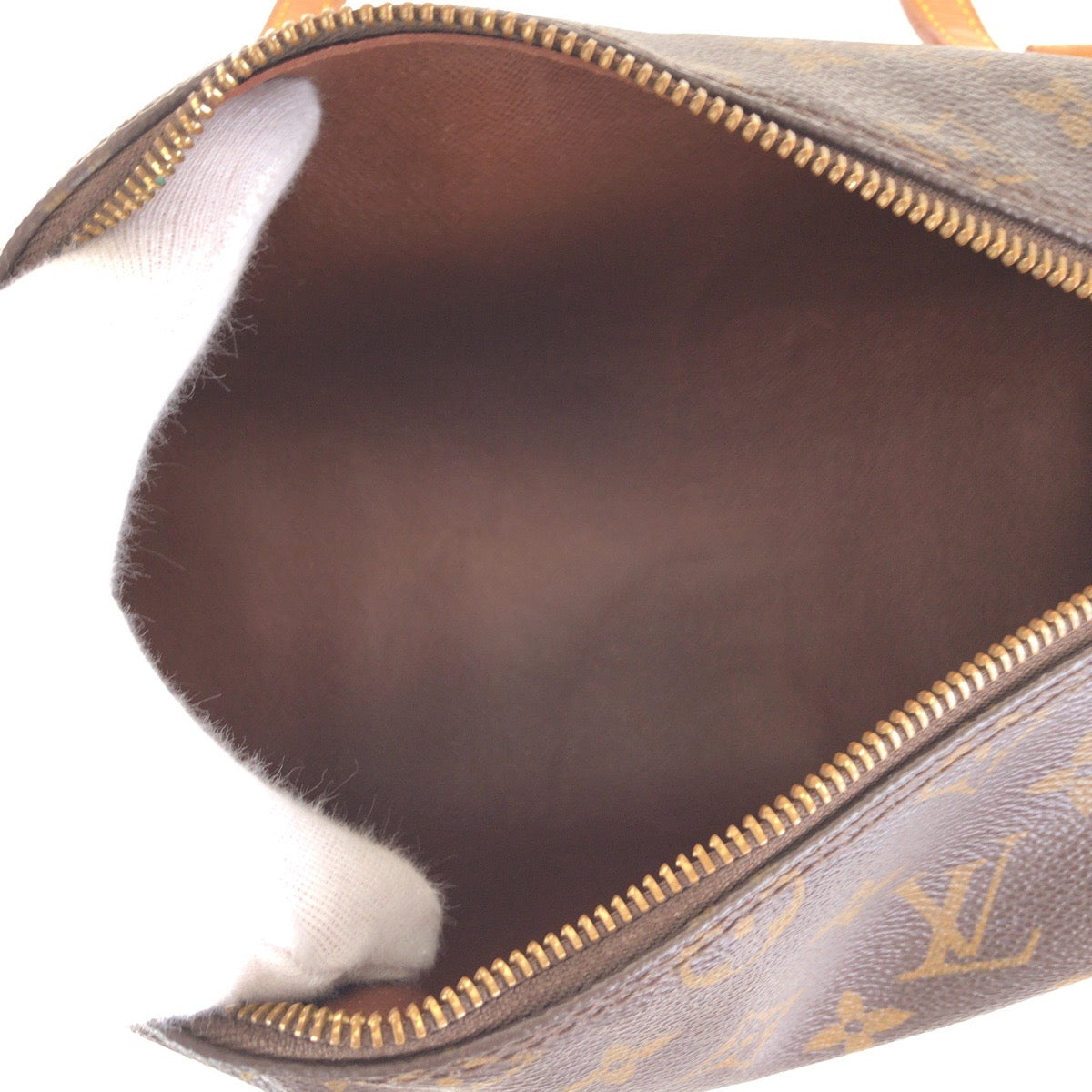 15304
LOUIS VUITTON ルイヴィトン モノグラム パピヨン 26 ブラウン ゴールド金具 PVC / レザー M51386 トートバッグ ミニボストンバッグ  レディース
