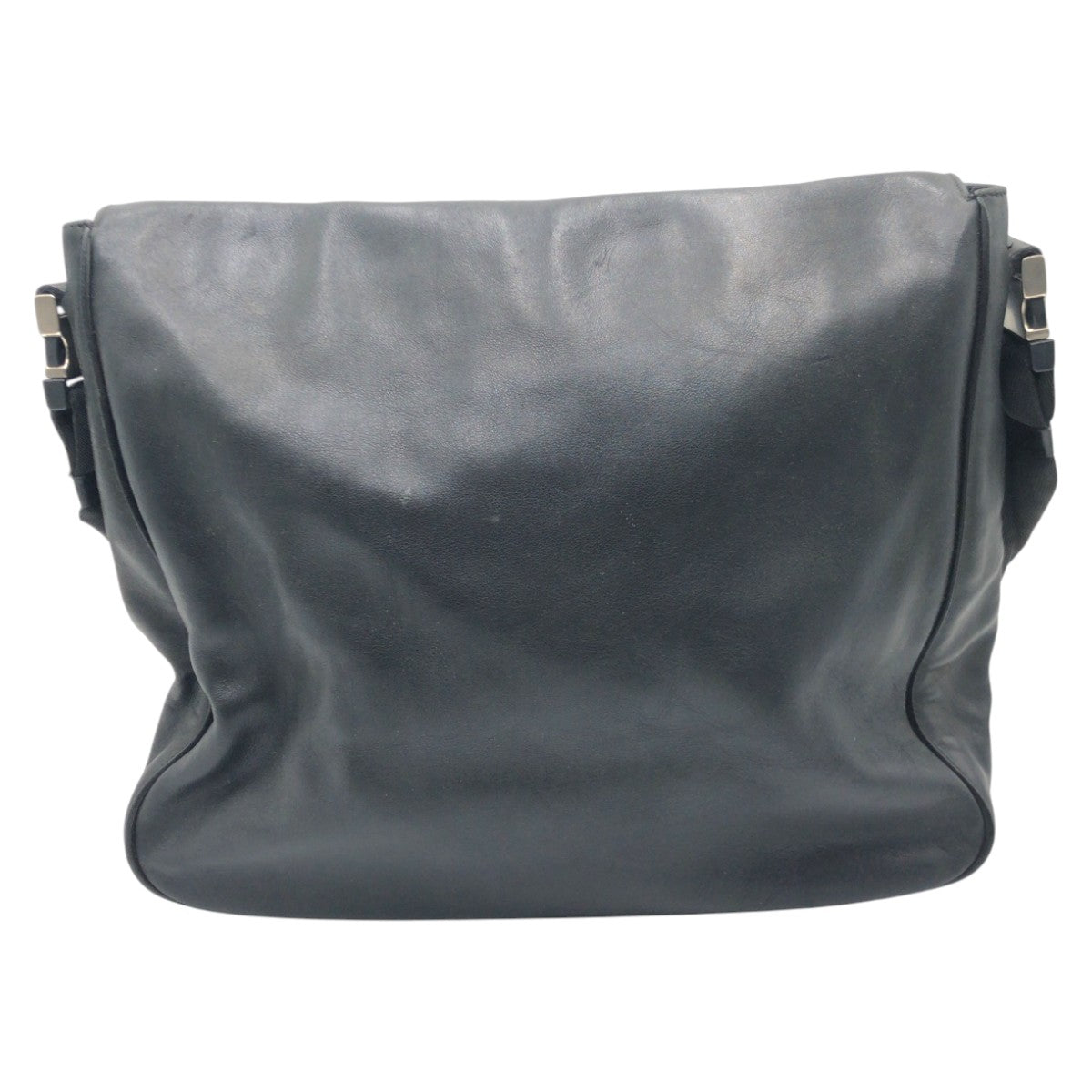 15308
PRADA プラダ ブラック 黒 レザー ショルダーバッグ メッセンジャーバッグ メンズ AB