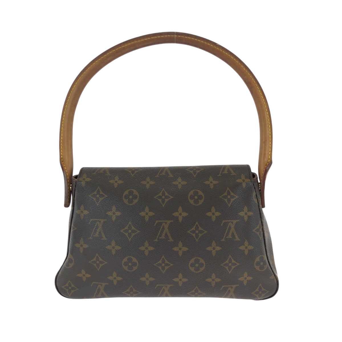 15309
LOUIS VUITTON ルイヴィトン モノグラム ミニルーピング ブラウン ゴールド金具 PVC M51147 ワンショルダーバッグ 肩掛け  レディース