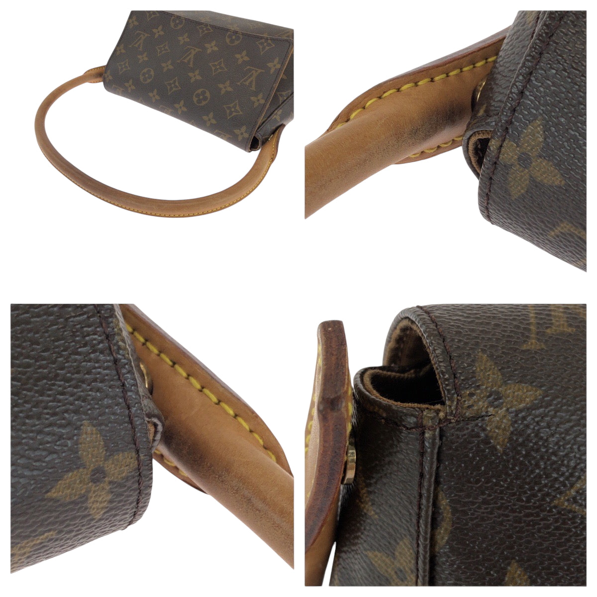 15309
LOUIS VUITTON ルイヴィトン モノグラム ミニルーピング ブラウン ゴールド金具 PVC M51147 ワンショルダーバッグ 肩掛け  レディース