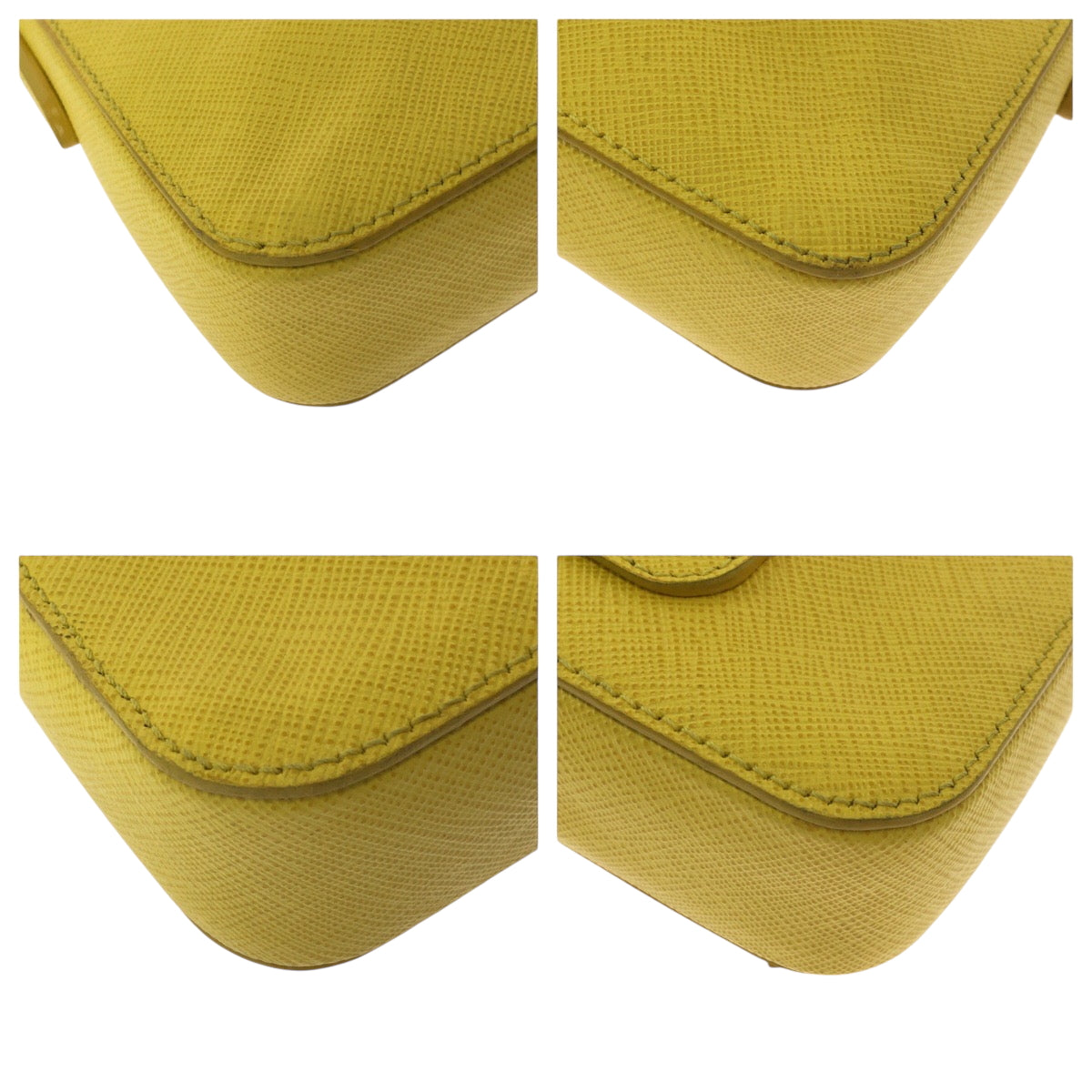15250
PRADA プラダ サフィアーノ ルクス イエロー ゴールド金具 レザー BT0834 チェーンショルダーバッグ ポシェット  レディース