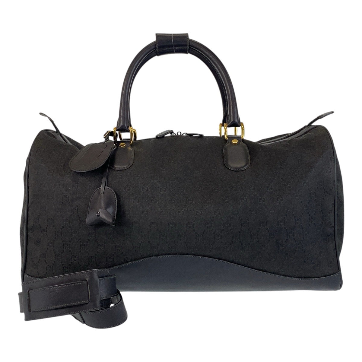 15311
GUCCI グッチ オールドグッチ ブラック 黒 ゴールド金具 GGキャンバス / レザー 012 3656 0 55 ボストンバッグ ショルダーバッグ 2way  メンズ