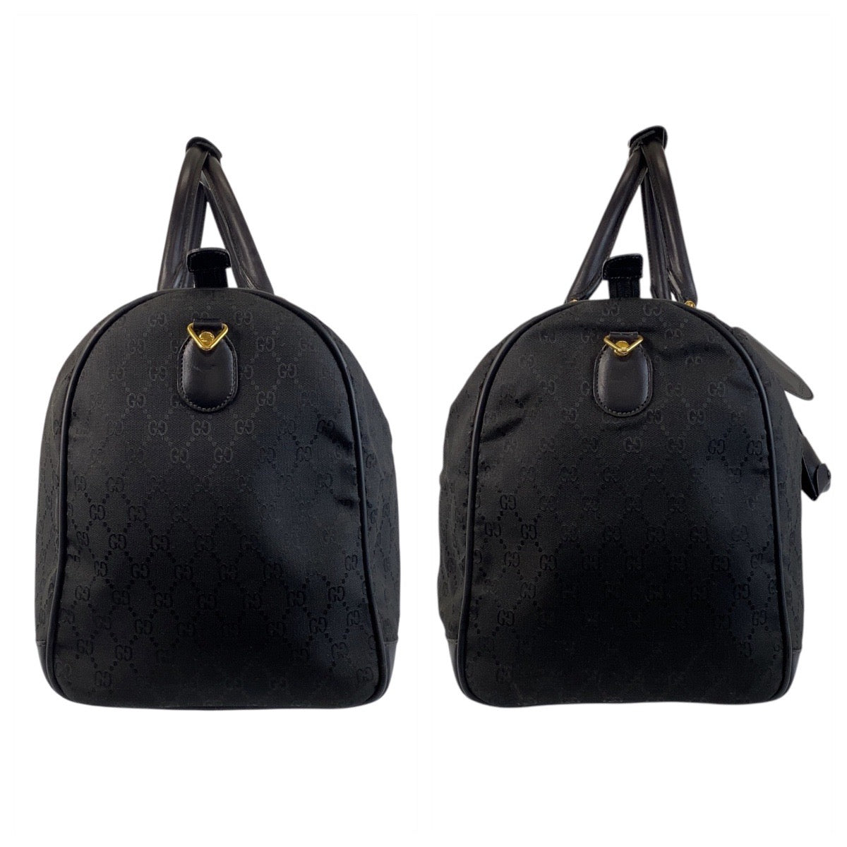 15311
GUCCI グッチ オールドグッチ ブラック 黒 ゴールド金具 GGキャンバス / レザー 012 3656 0 55 ボストンバッグ ショルダーバッグ 2way  メンズ