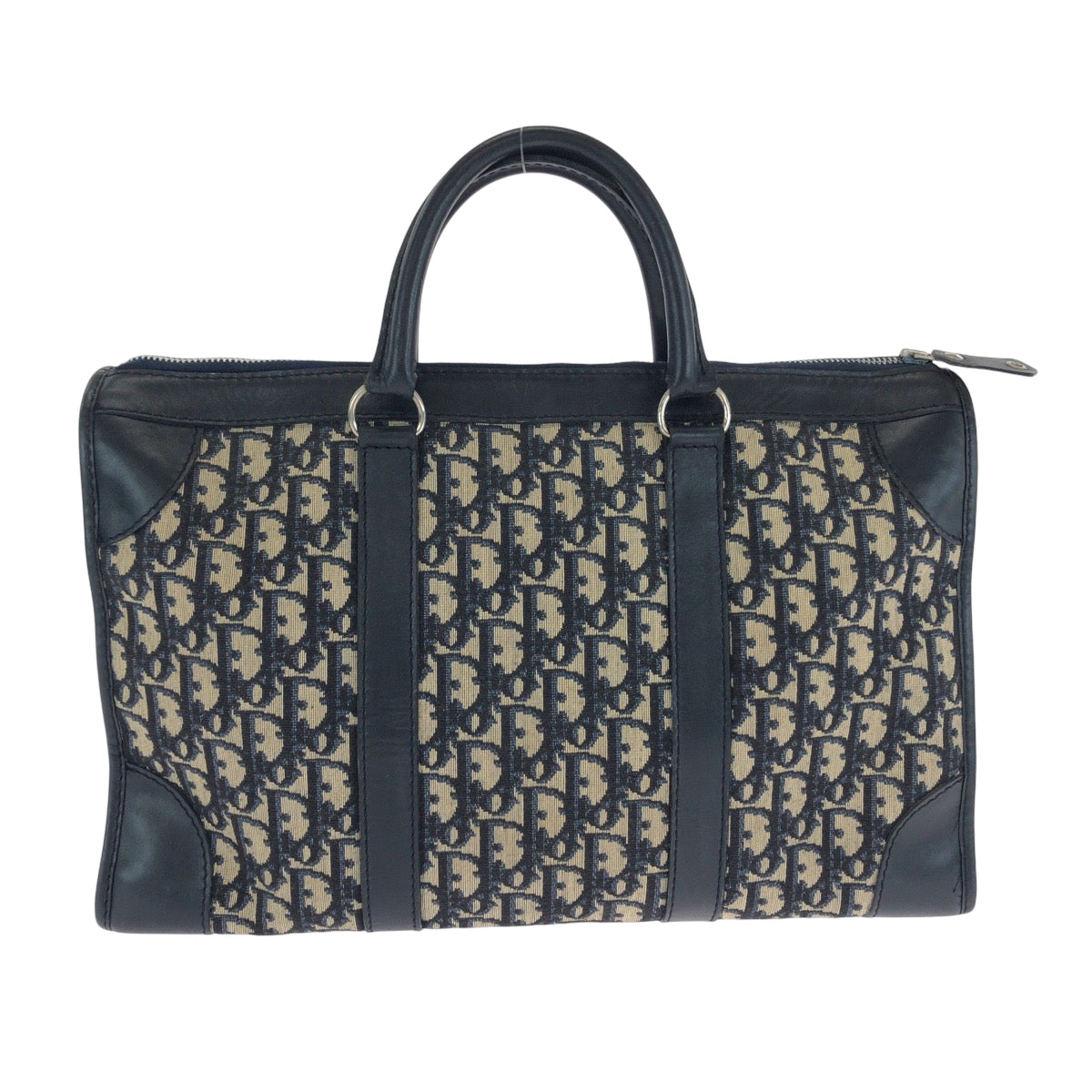 15312
Dior ディオール トロッター ネイビー ベージュ ブラック ゴールド金具 キャンバス トートバッグ ショルダーバッグ  レディース