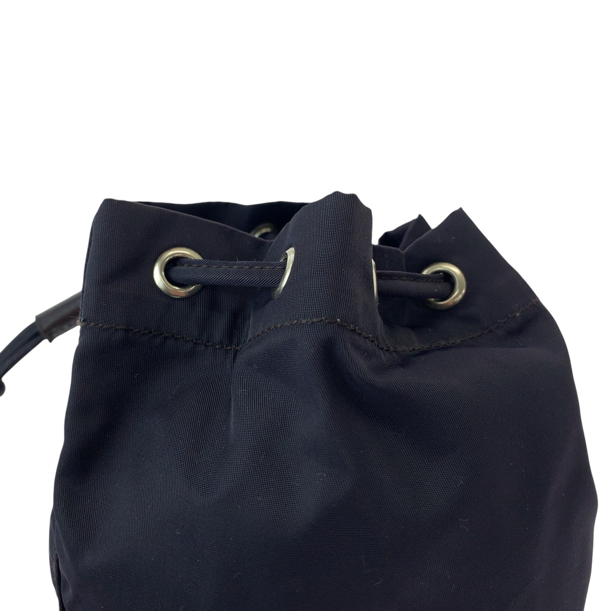 15316
PRADA プラダ テスート 三角ロゴプレート ネイビー シルバー金具 ナイロン MV369 ポーチ  レディース