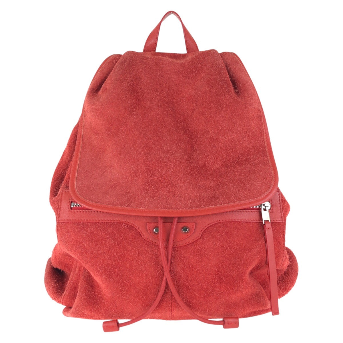 15318
BALENCIAGA バレンシアガ トラベラー レッド シルバー金具 スウェード / レザー 340139 6410 F 002123 リュック・デイパック バックパック 男女兼用  レディース ABP39