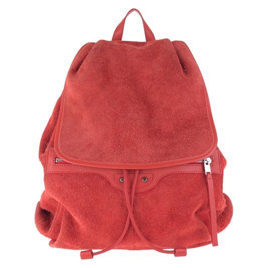 15318
BALENCIAGA バレンシアガ トラベラー レッド シルバー金具 スウェード / レザー 340139 6410 F 002123 リュック・デイパック バックパック 男女兼用  レディース ABP39
