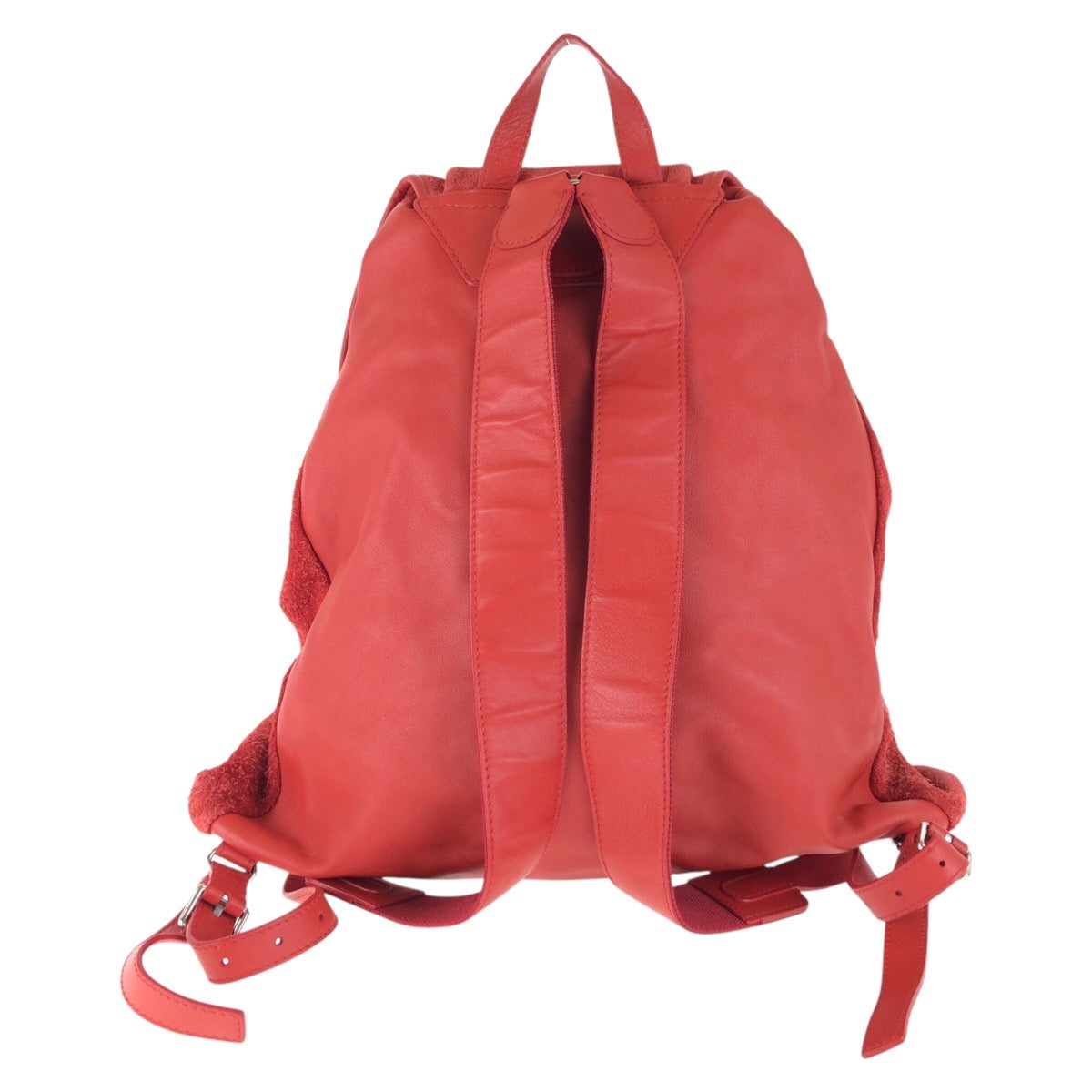 15318
BALENCIAGA バレンシアガ トラベラー レッド シルバー金具 スウェード / レザー 340139 6410 F 002123 リュック・デイパック バックパック 男女兼用  レディース ABP39