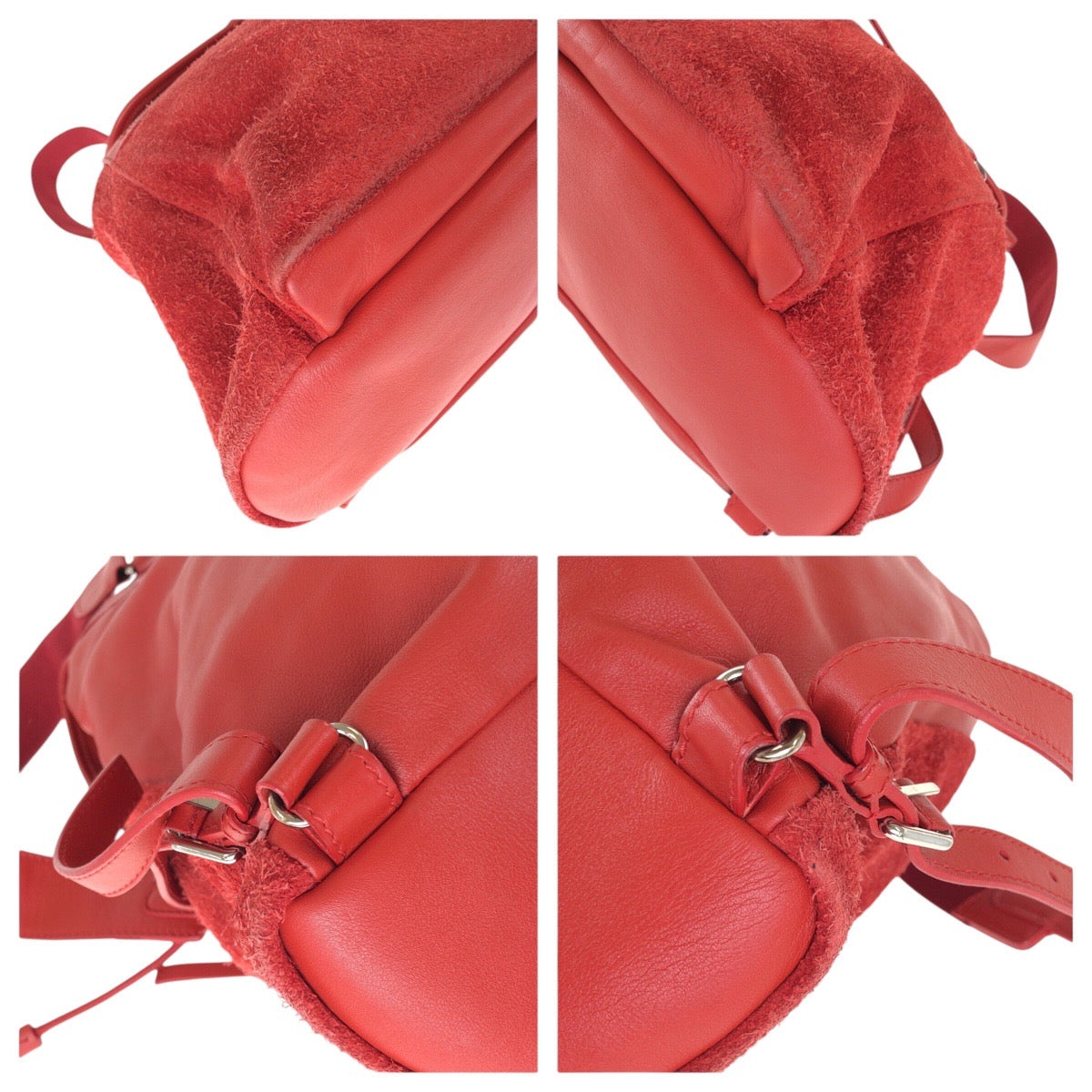 15318
BALENCIAGA バレンシアガ トラベラー レッド シルバー金具 スウェード / レザー 340139 6410 F 002123 リュック・デイパック バックパック 男女兼用  レディース ABP39