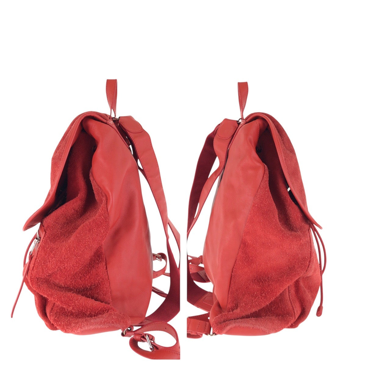 15318
BALENCIAGA バレンシアガ トラベラー レッド シルバー金具 スウェード / レザー 340139 6410 F 002123 リュック・デイパック バックパック 男女兼用  レディース ABP39