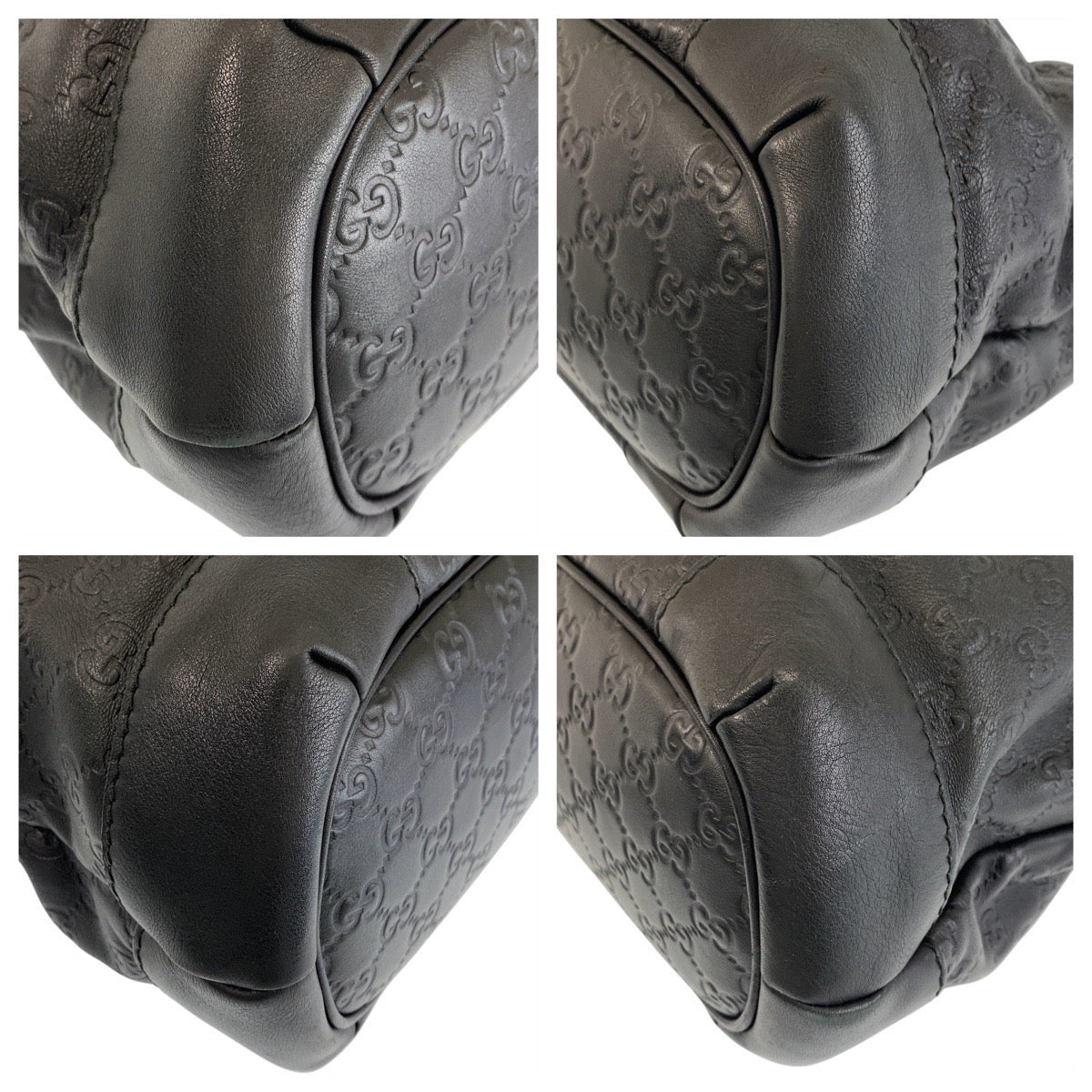 15320
GUCCI グッチ グッチシマ スーキー ブラック 黒 ゴールド金具 レザー 247902 ハンドバッグ ショルダーバッグ 2way  レディース