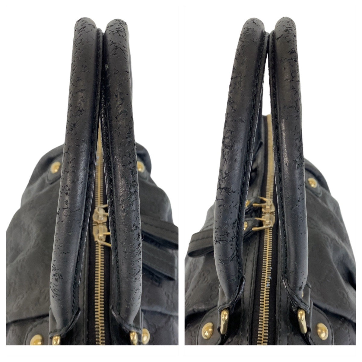 15320
GUCCI グッチ グッチシマ スーキー ブラック 黒 ゴールド金具 レザー 247902 ハンドバッグ ショルダーバッグ 2way  レディース