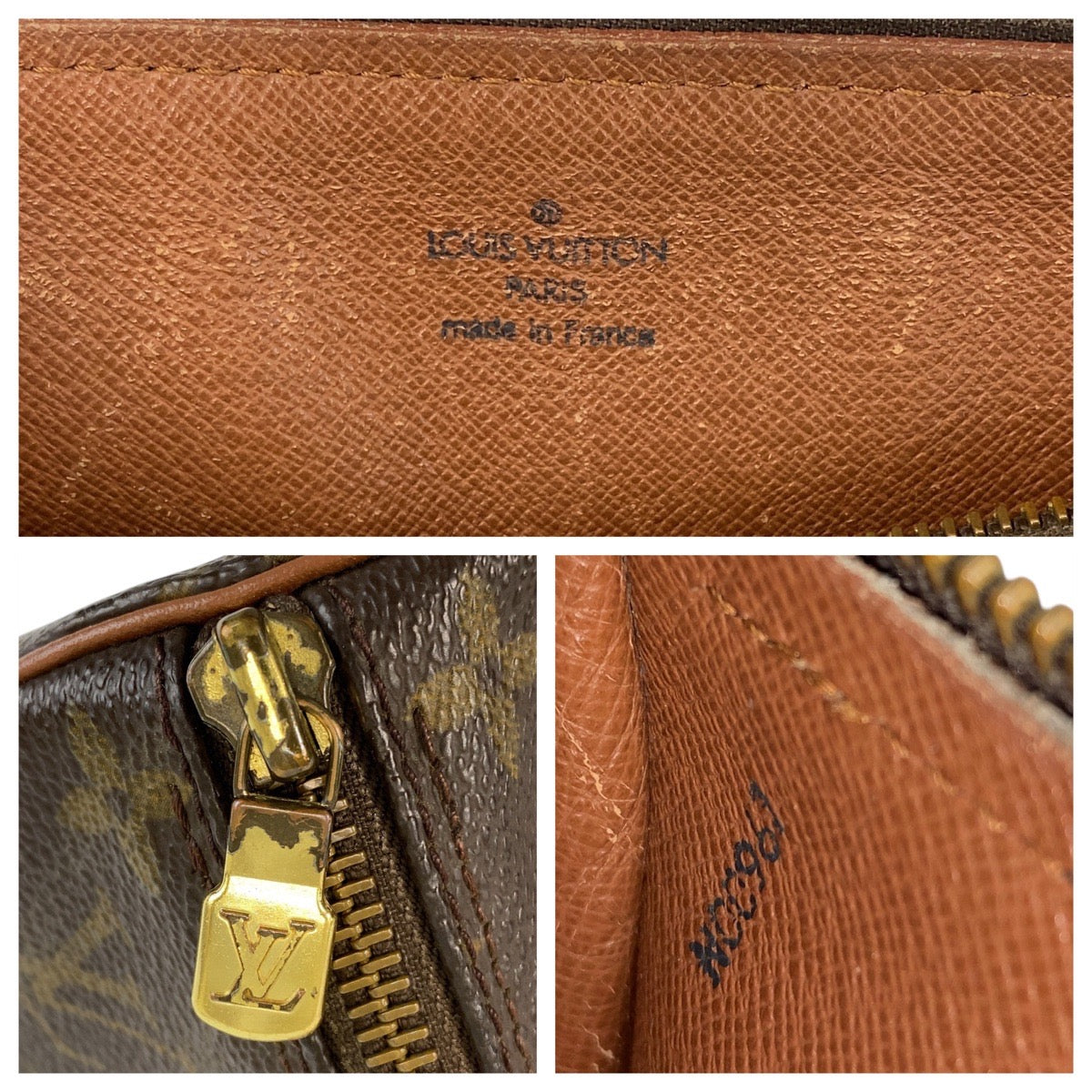 15322
LOUIS VUITTON ルイヴィトン モノグラム パピヨン30 ブラウン ゴールド金具 PVC / レザー M51365 ハンドバッグ  レディース