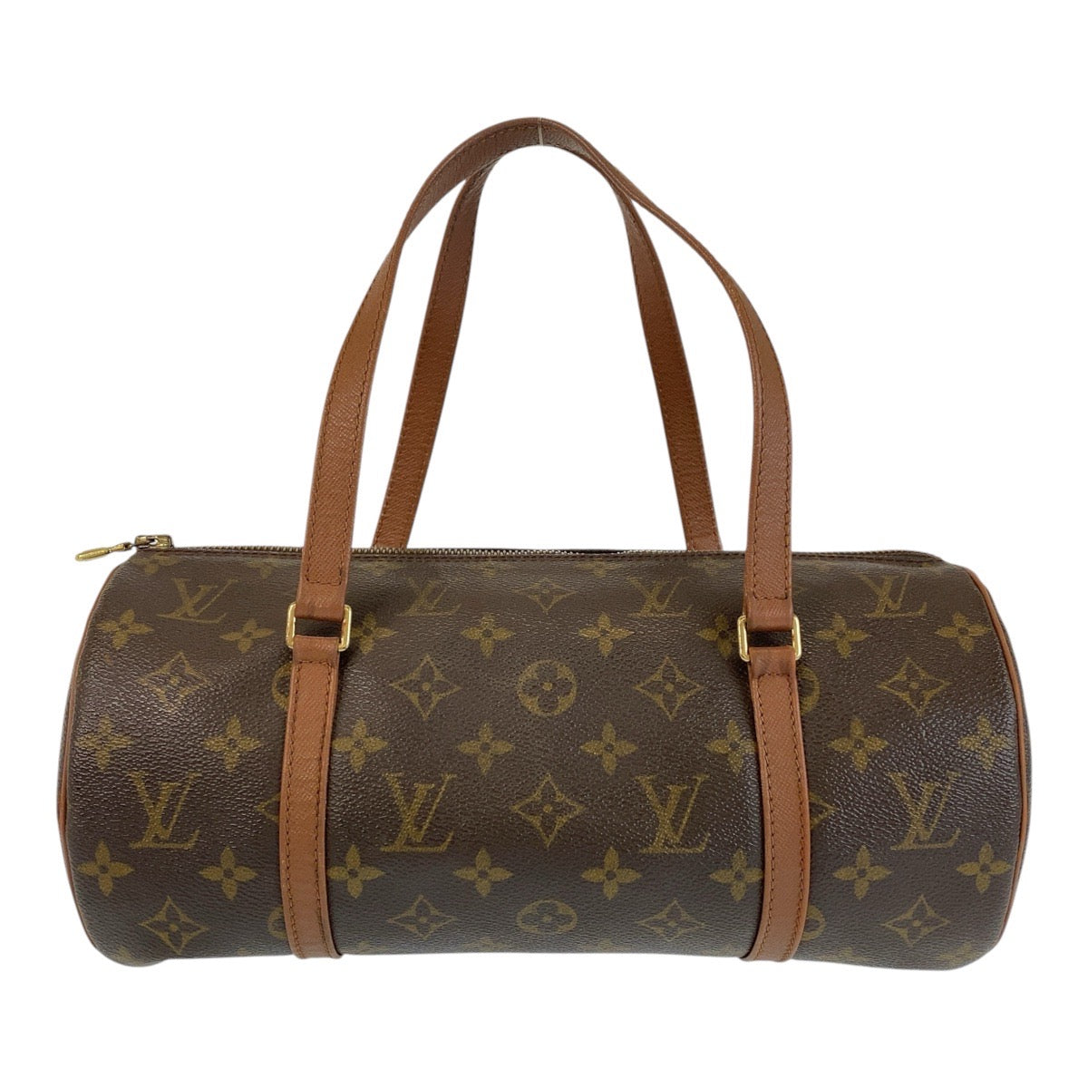 15322
LOUIS VUITTON ルイヴィトン モノグラム パピヨン30 ブラウン ゴールド金具 PVC / レザー M51365 ハンドバッグ  レディース