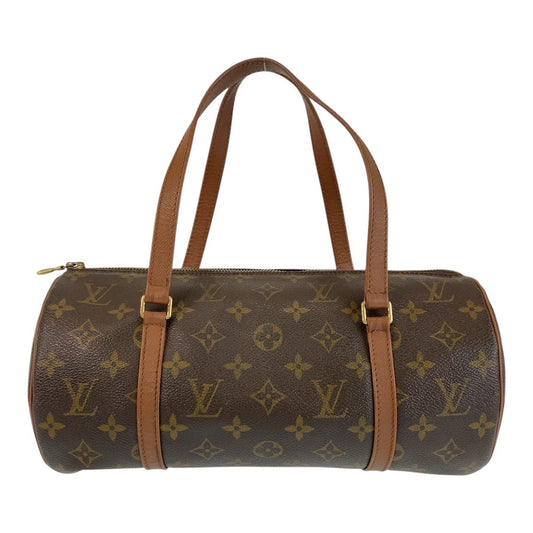 15322
LOUIS VUITTON ルイヴィトン モノグラム パピヨン30 ブラウン ゴールド金具 PVC / レザー M51365 ハンドバッグ  レディース