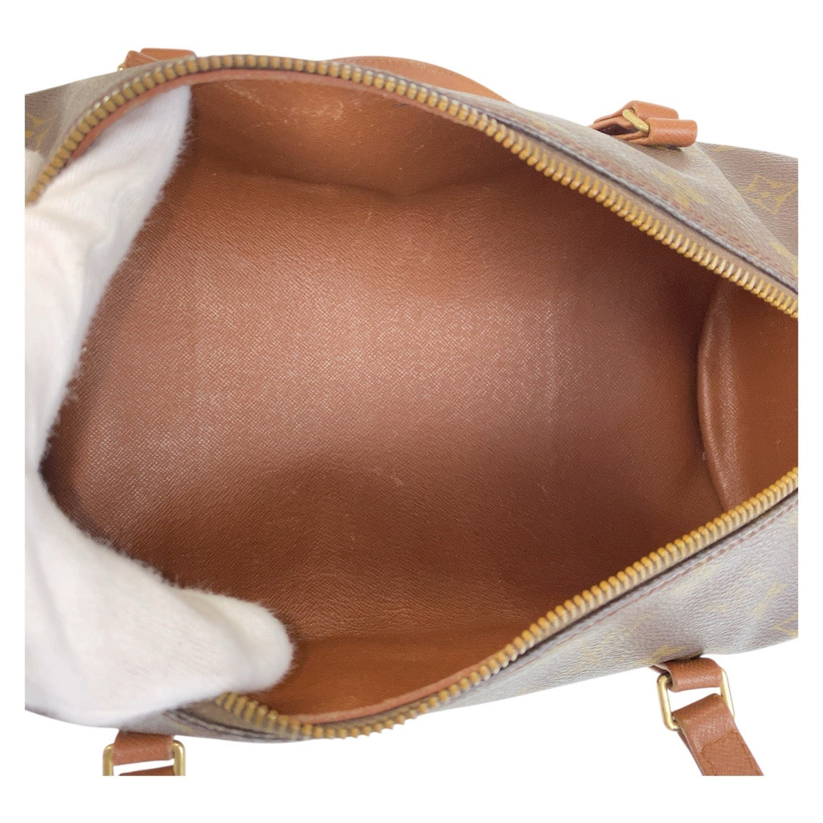 15322
LOUIS VUITTON ルイヴィトン モノグラム パピヨン30 ブラウン ゴールド金具 PVC / レザー M51365 ハンドバッグ  レディース