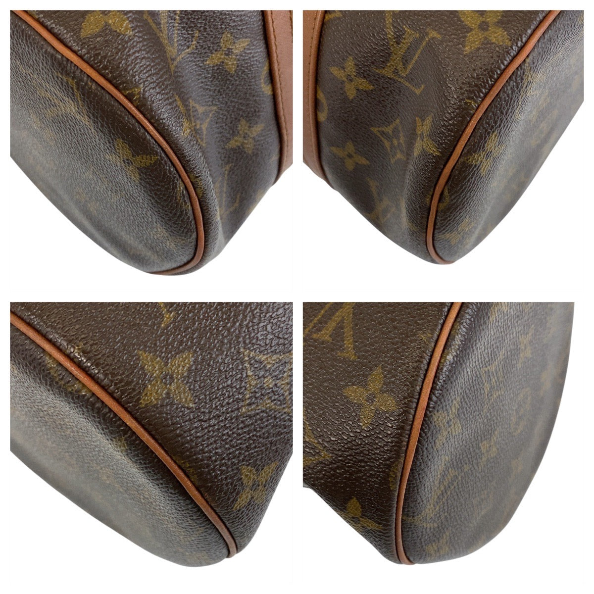15322
LOUIS VUITTON ルイヴィトン モノグラム パピヨン30 ブラウン ゴールド金具 PVC / レザー M51365 ハンドバッグ  レディース