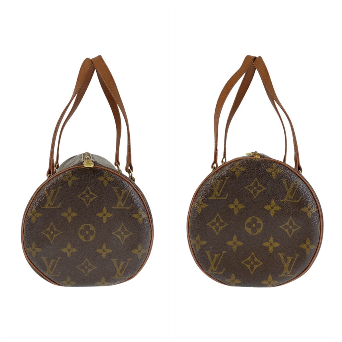 15322
LOUIS VUITTON ルイヴィトン モノグラム パピヨン30 ブラウン ゴールド金具 PVC / レザー M51365 ハンドバッグ  レディース