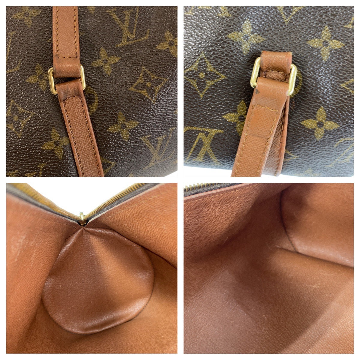 15322
LOUIS VUITTON ルイヴィトン モノグラム パピヨン30 ブラウン ゴールド金具 PVC / レザー M51365 ハンドバッグ  レディース