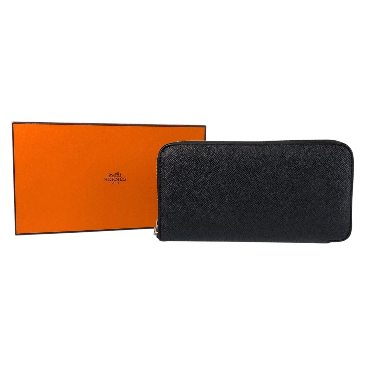15323
HERMES エルメス アザップ ロング クラシック ブラック 黒 シルバー金具 ヴォーエプソン 長財布 ロングウォレット 男女兼用 X刻印  レディース