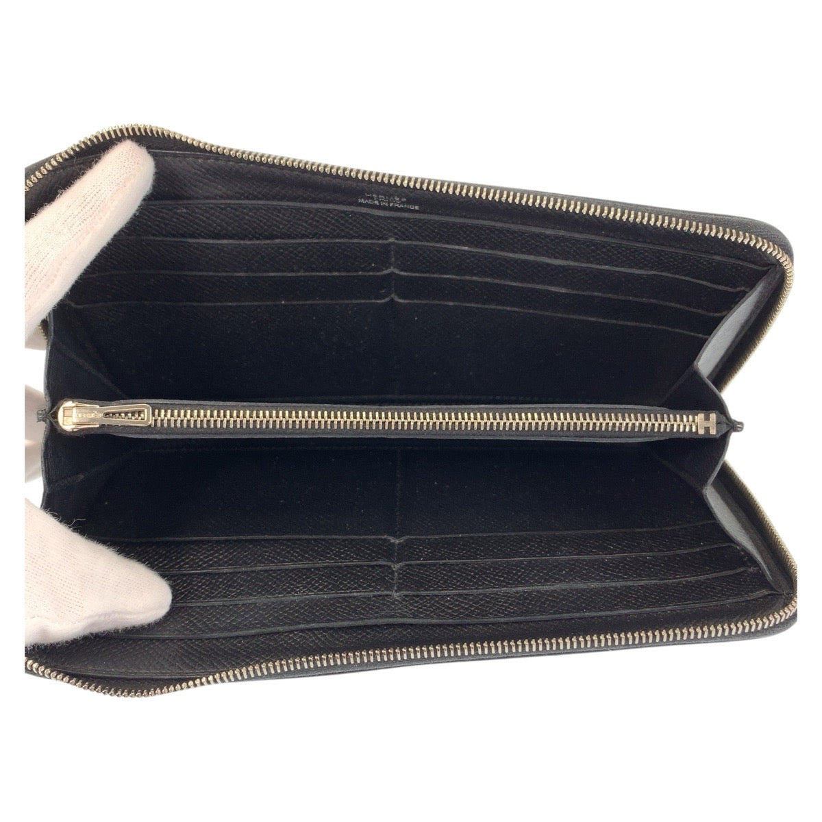 15323
HERMES エルメス アザップ ロング クラシック ブラック 黒 シルバー金具 ヴォーエプソン 長財布 ロングウォレット 男女兼用 X刻印  レディース