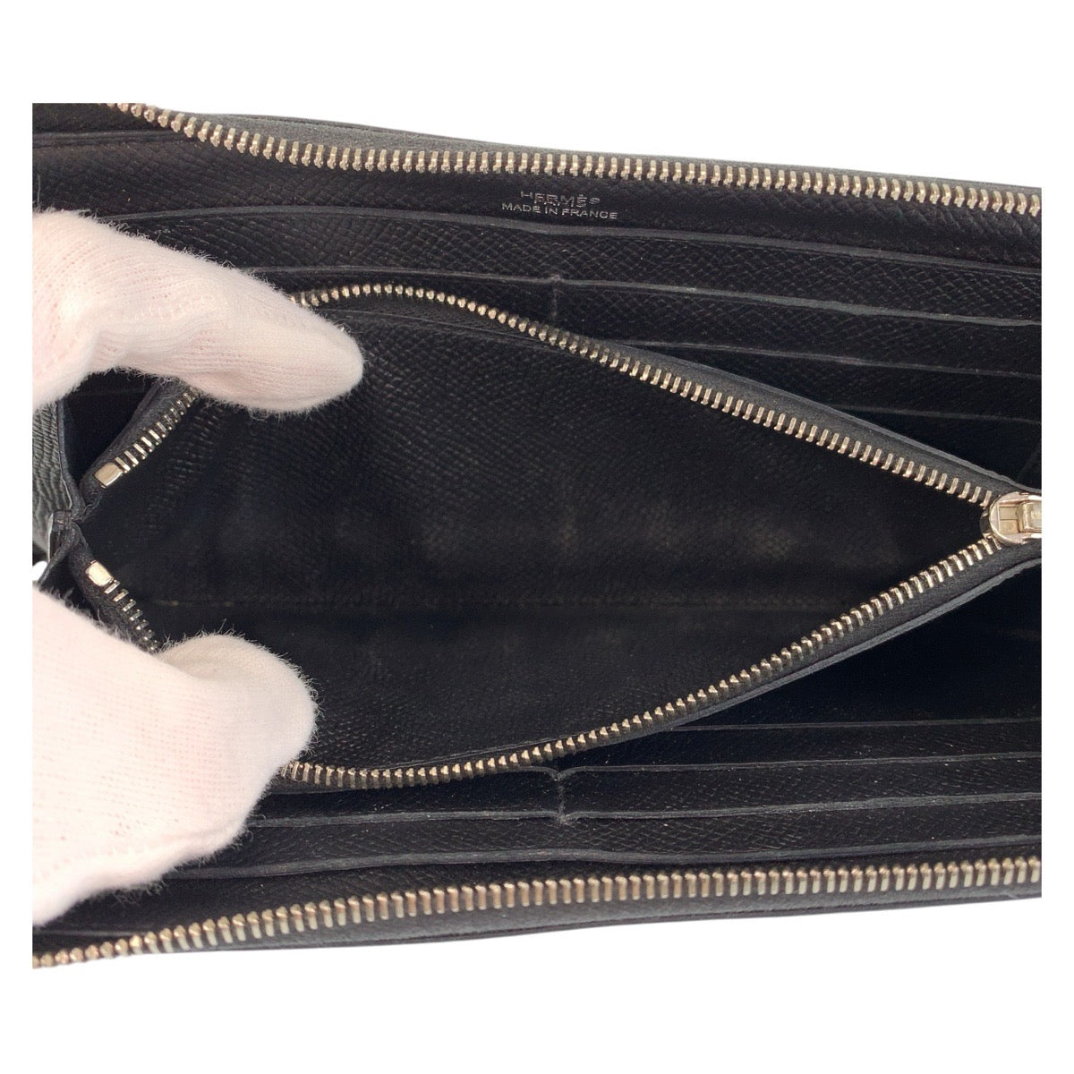 15323
HERMES エルメス アザップ ロング クラシック ブラック 黒 シルバー金具 ヴォーエプソン 長財布 ロングウォレット 男女兼用 X刻印  レディース