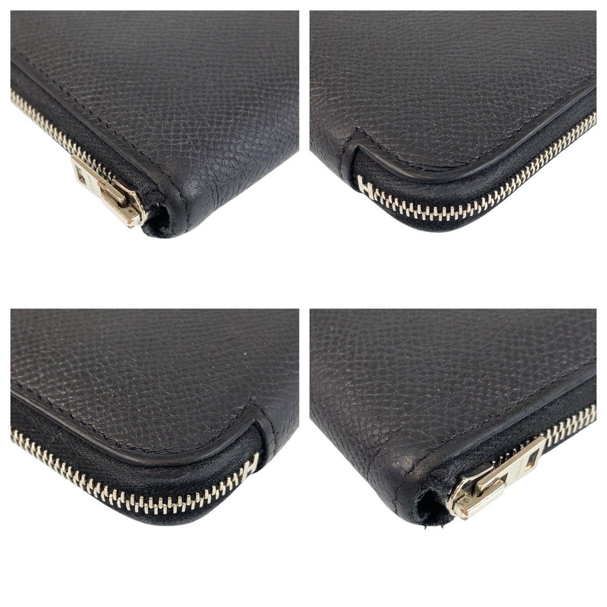 15323
HERMES エルメス アザップ ロング クラシック ブラック 黒 シルバー金具 ヴォーエプソン 長財布 ロングウォレット 男女兼用 X刻印  レディース