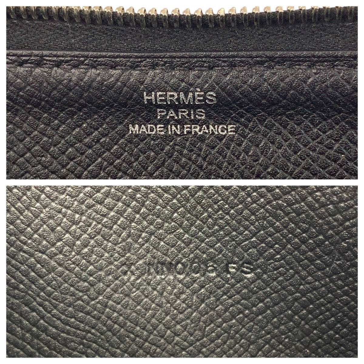15323
HERMES エルメス アザップ ロング クラシック ブラック 黒 シルバー金具 ヴォーエプソン 長財布 ロングウォレット 男女兼用 X刻印  レディース