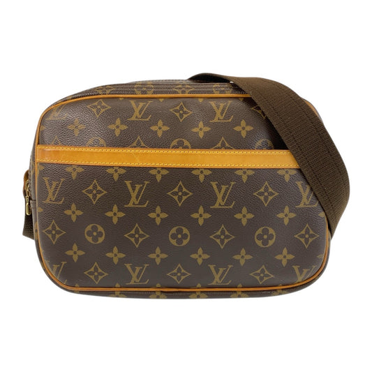 15324
LOUIS VUITTON ルイヴィトン モノグラム リポーターPM ブラウン ゴールド金具 PVC M45254 ショルダーバッグ メッセンジャーバッグ  レディース ABP46