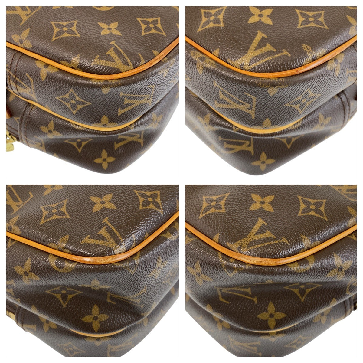 15324
LOUIS VUITTON ルイヴィトン モノグラム リポーターPM ブラウン ゴールド金具 PVC M45254 ショルダーバッグ メッセンジャーバッグ  レディース ABP46