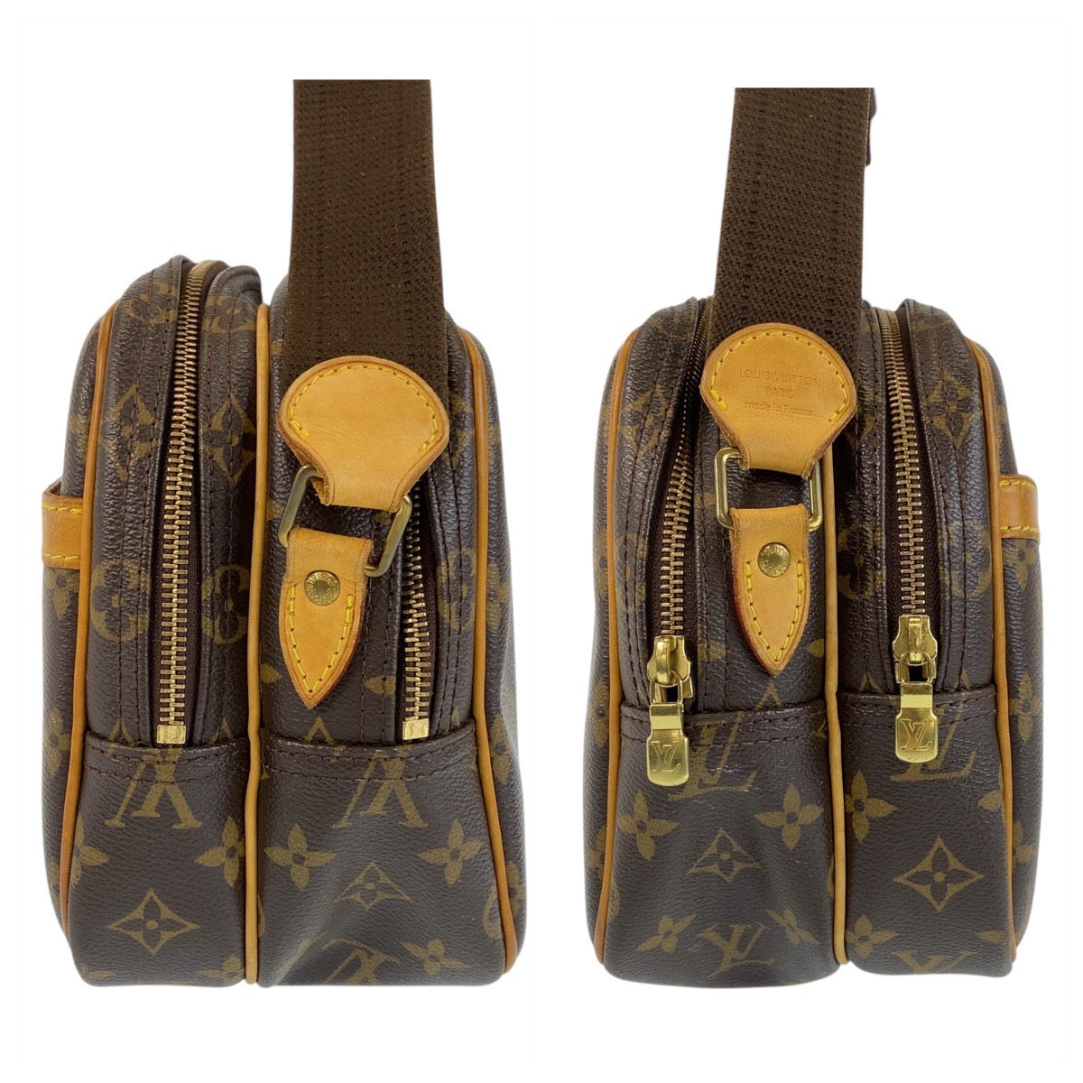15324
LOUIS VUITTON ルイヴィトン モノグラム リポーターPM ブラウン ゴールド金具 PVC M45254 ショルダーバッグ メッセンジャーバッグ  レディース ABP46