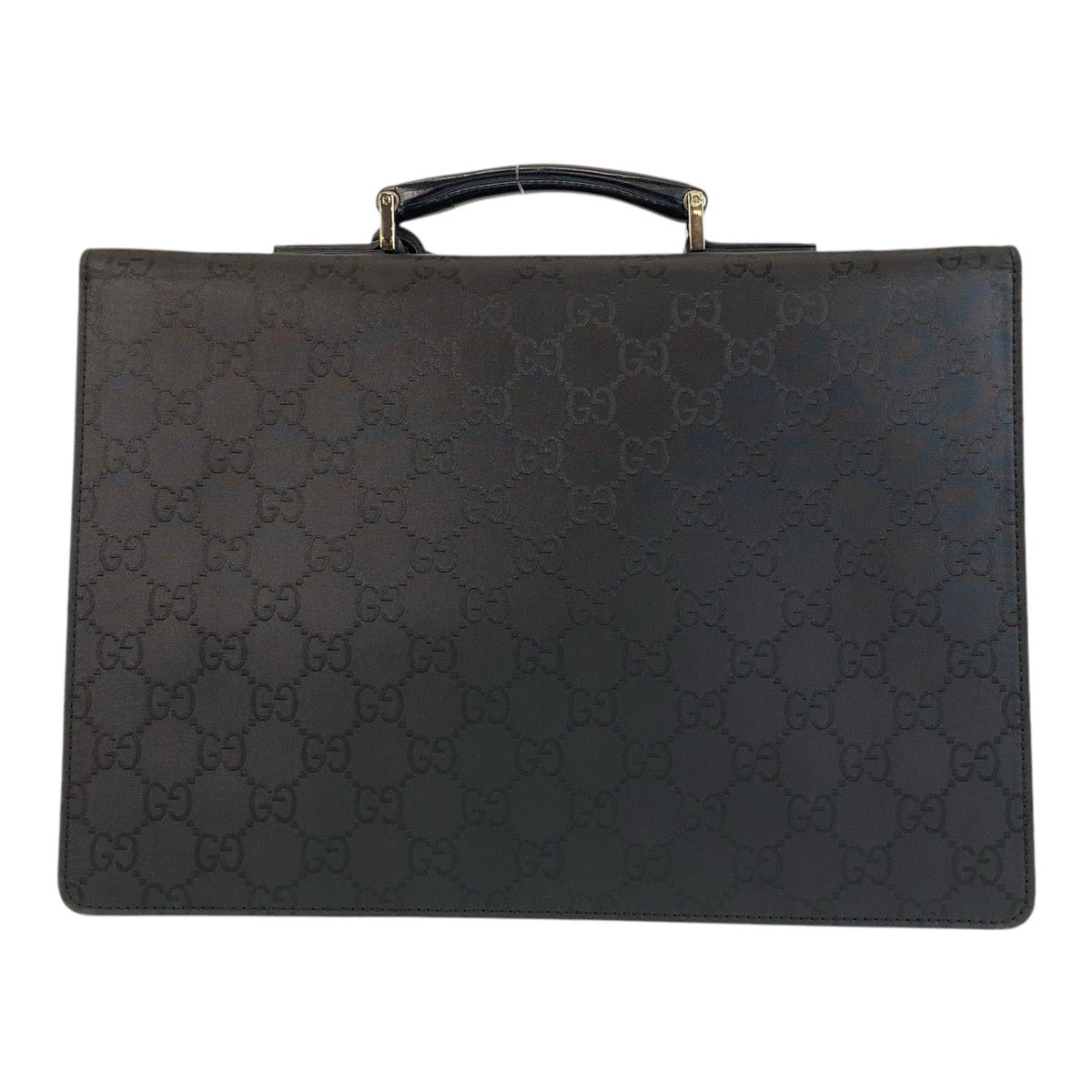 15325
GUCCI グッチ ブラック 黒 シルバー金具 GGキャンバス / レザー 015 0235 ビジネスバッグ ブリーフケース  メンズ