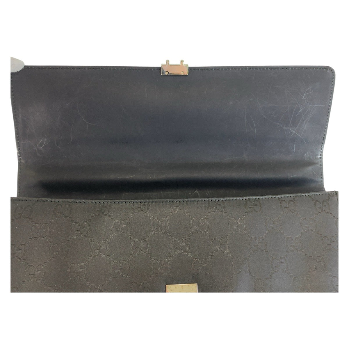 15325
GUCCI グッチ ブラック 黒 シルバー金具 GGキャンバス / レザー 015 0235 ビジネスバッグ ブリーフケース  メンズ