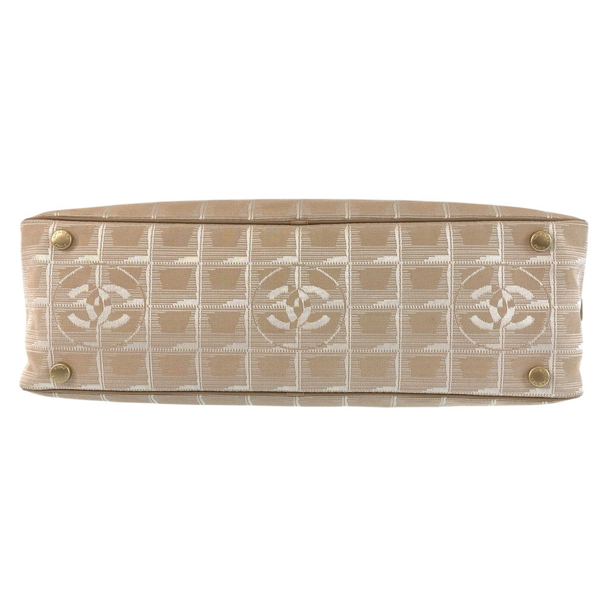 15327
CHANEL シャネル ニュートラベルライン ベージュ ゴールド金具 ナイロン / レザー ハンドバッグ ミニボストンバッグ  レディース