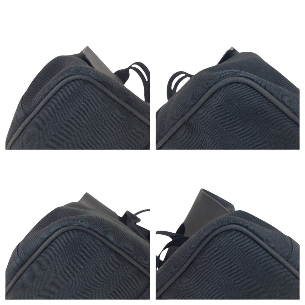 15330
HERMES エルメス ヴァルパライソ MM ブラック 黒 シルバー金具 トワルシェブロン / レザー トートバッグ ハンドバッグ 男女兼用 メンズ AB