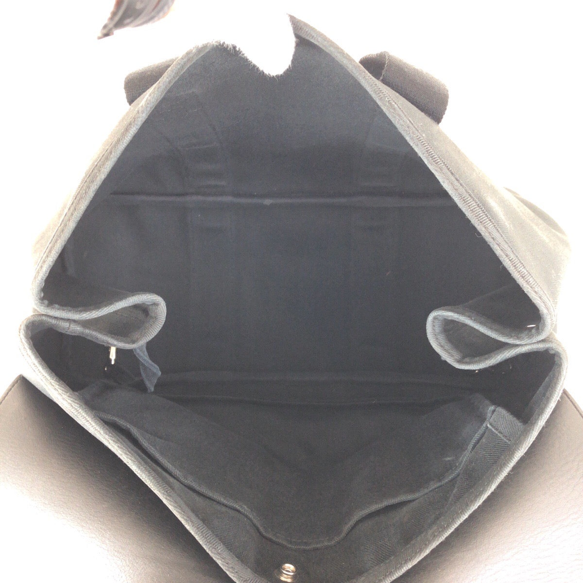 15330
HERMES エルメス ヴァルパライソ MM ブラック 黒 シルバー金具 トワルシェブロン / レザー トートバッグ ハンドバッグ 男女兼用 メンズ AB