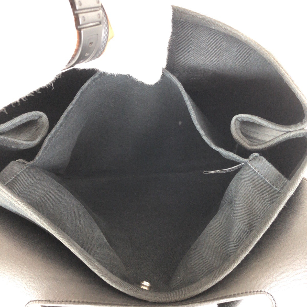 15330
HERMES エルメス ヴァルパライソ MM ブラック 黒 シルバー金具 トワルシェブロン / レザー トートバッグ ハンドバッグ 男女兼用 メンズ AB