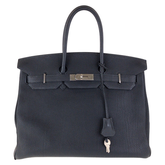 15331
HERMES エルメス バーキン 35 ブラック 黒 シルバー金具 トゴ トートバッグ ハンドバッグ 男女兼用 G刻印  レディース